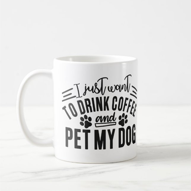 Dog Mom Dog Dad Pet Lover Coffee Mug (Left)