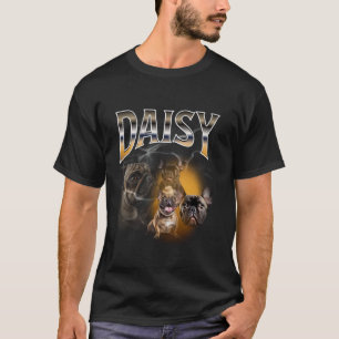 Dog Mom Dog Lover Daisy 90s Bootleg Collage French T-Shirt