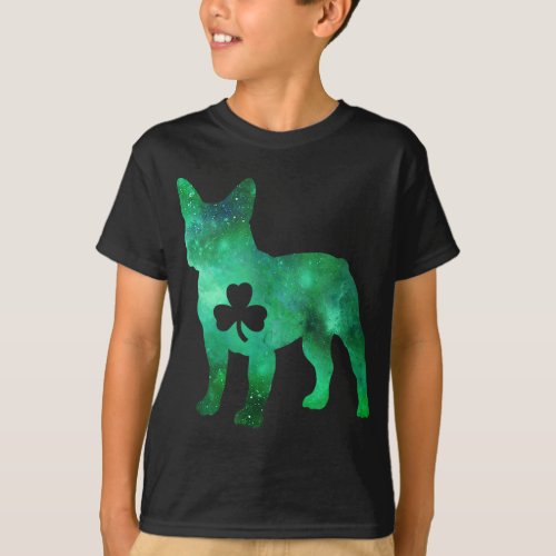 Dog Mom Dog Lover St Patricks Day French Bulldog  T_Shirt