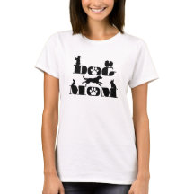 Dog Mom Dog Silhouette Paw Print Cute Pet Lover