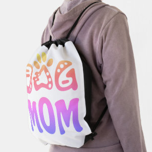 Dog Mom Drawstring Bag