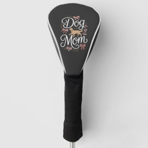 Dog Mom Elegant Coquette Golden Retriever Design Golf Head Cover