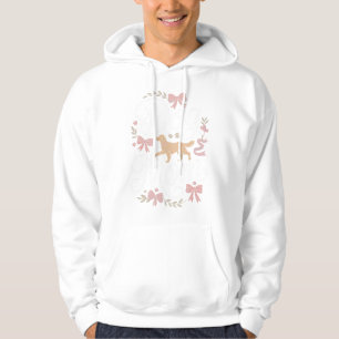 Dog Mom Elegant Coquette Golden Retriever Design Hoodie