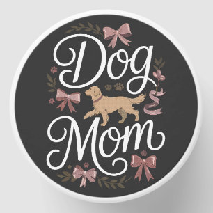 Dog Mom Elegant Coquette Golden Retriever Design Mini Candle Favors