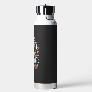 Dog Mom Elegant Coquette Golden Retriever Design Water Bottle