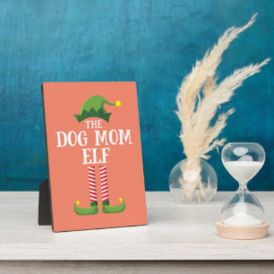 Dog Mom Elf Matching Family Group Christmas Party Plaque