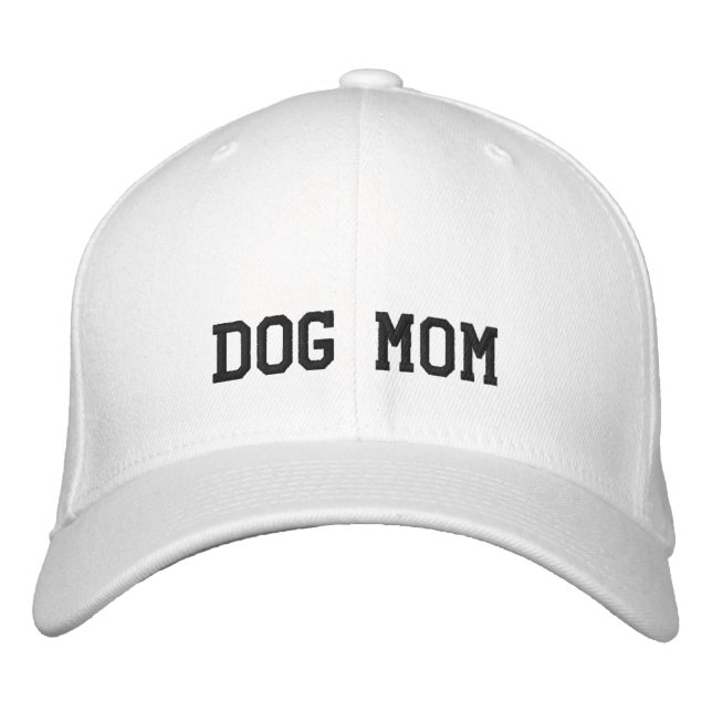DOG MOM EMBROIDERED BASEBALL CAP (Front)