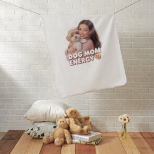 Dog Mom Energy - trendy dog mom design Baby Blanket