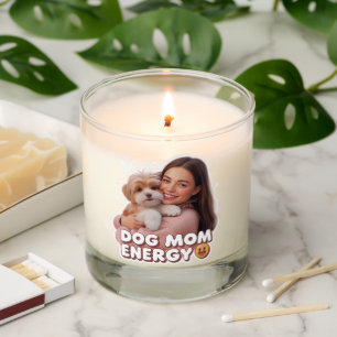  Dog Mom Energy - trendy dog mom design  Scented Candle