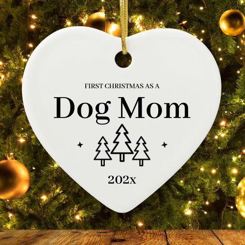 Dog Mom First Christmas Ornament