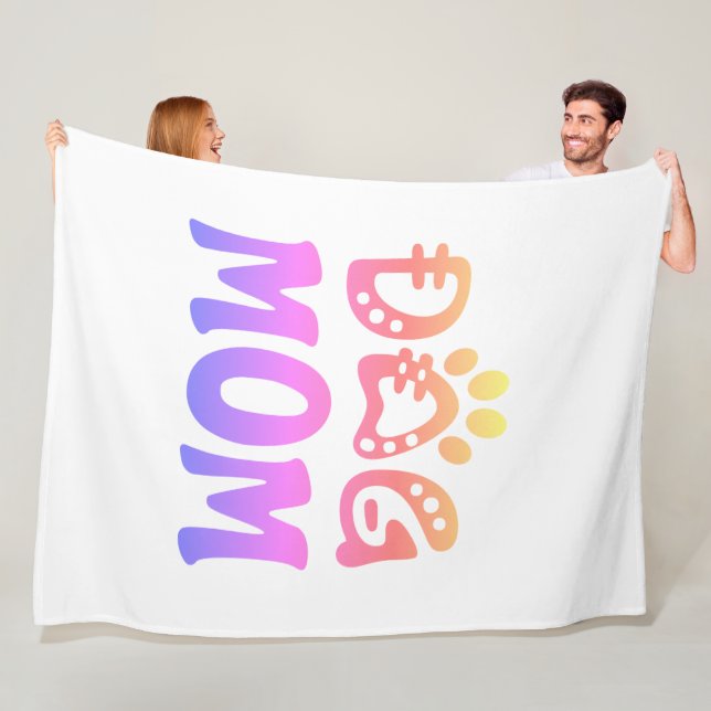 Dog Mom Fleece Blanket (In Situ)