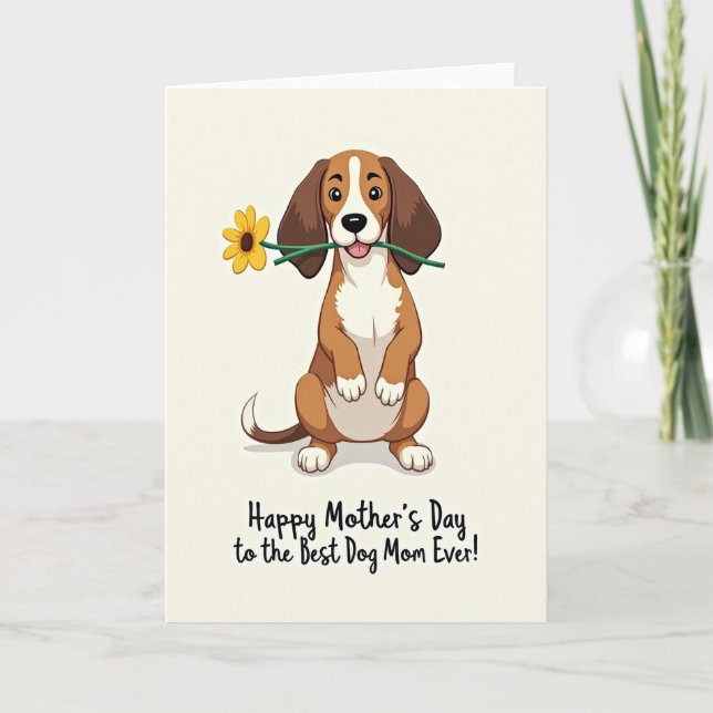 Dog Mom Floral Gift Card (Front)