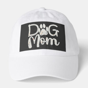 Dog Mom Floral Paw Print Cute Design for Dog Lover Hat