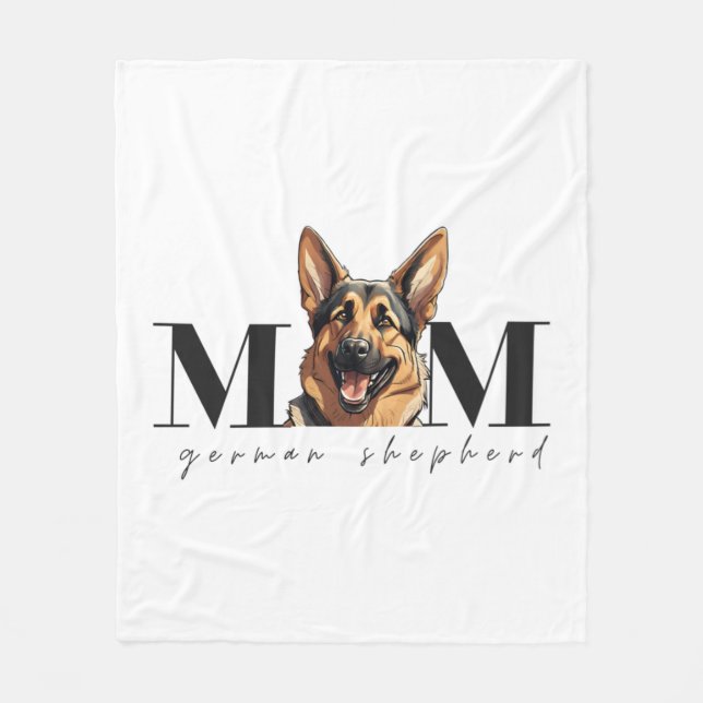 Dog Mom GERMAN SHEPHERD DOG Classic T-Shirt Fleece Blanket (Front)