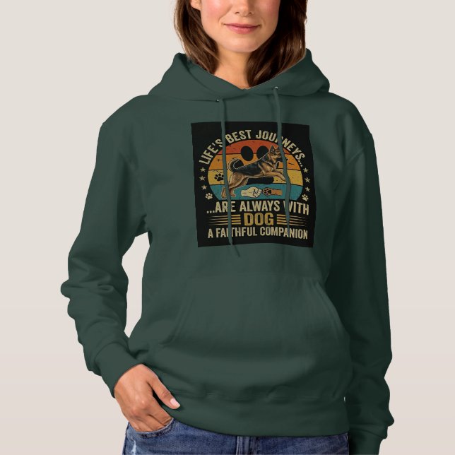 Dog Mom German Shepherd Hoodie (Front)