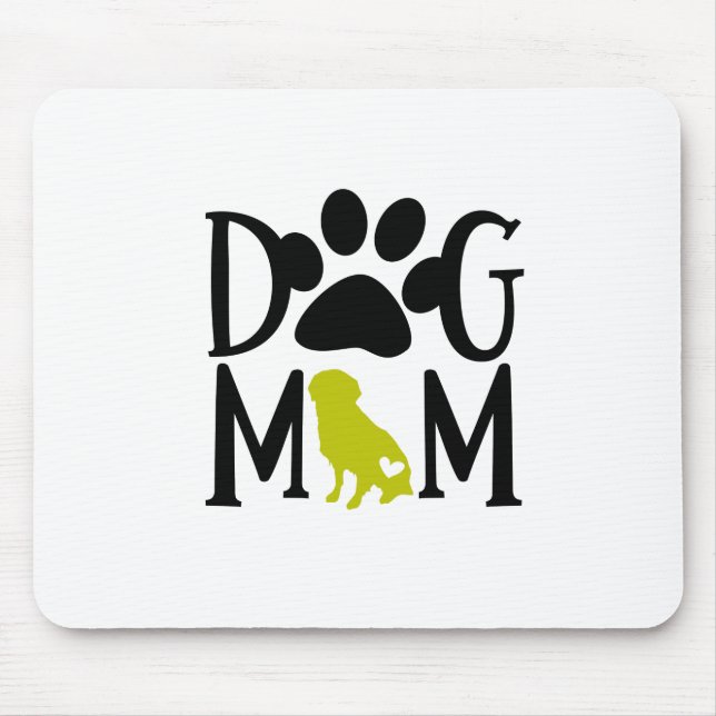 Dog Mom Golden Retriever Mouse Pad (Front)