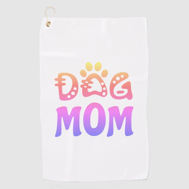 Dog Mom Golf Towel (Front)