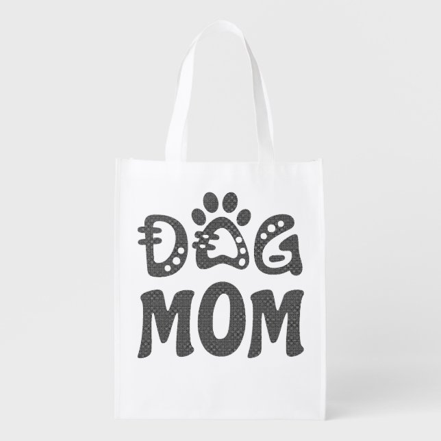 Dog Mom Grocery Bag (Front)