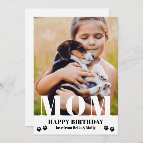 Dog Mom Happy Birthday Modern Personalized Photo