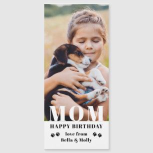 Dog Mom Happy Birthday Modern Personalized Photo