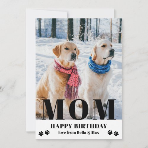 Dog Mom Happy Birthday Modern Personalized Photo