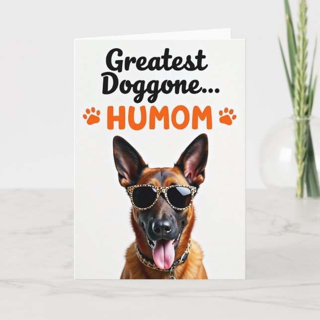 Dog Mom Happy Day Message Card (Front)
