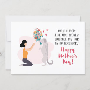 Dog Mom Happy Mothers Day Flowers Holiday Card