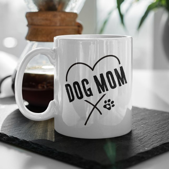 Dog Mom Heart Mother's Day Coffee Mug (Creator Uploaded)