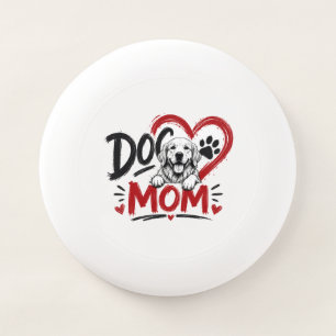 Dog Mom Heart & Paw Print Cute Dog Lover Design Wham-O Frisbee
