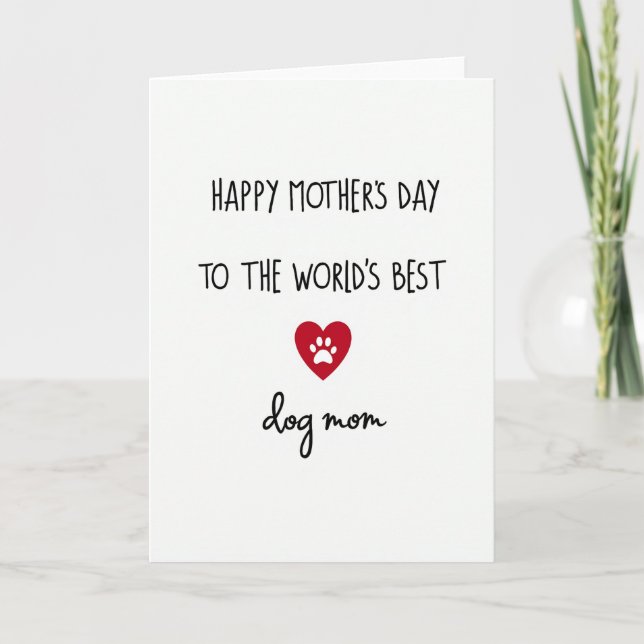 Dog Mom Illustration Mothers Day Card (Front)