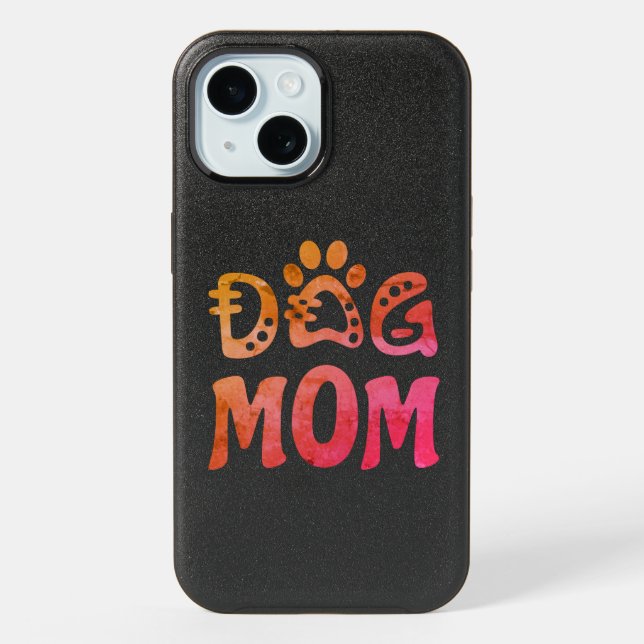 Dog Mom iPhone 15 Case (Back)