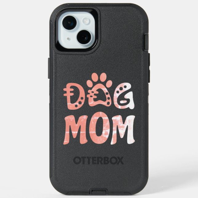 Dog Mom iPhone 15 Plus Case (Back)
