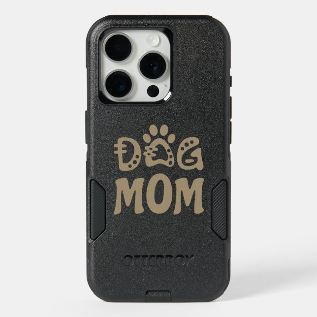 Dog Mom iPhone 15 Pro Case (Back)