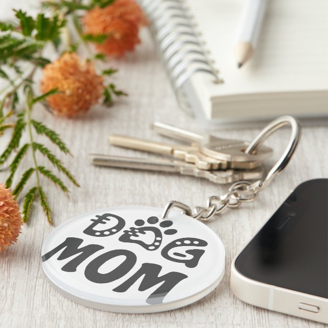 Dog Mom Keychain (Front Right)