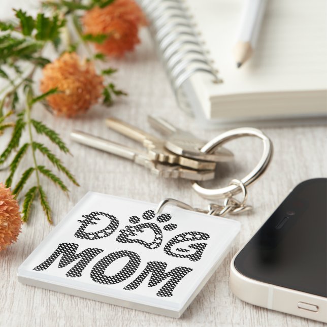 Dog Mom Keychain (Front Right)