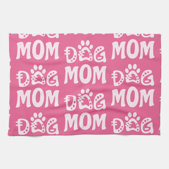 Dog Mom Kitchen Towel (Horizontal)