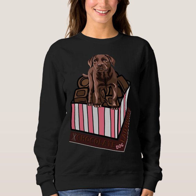 Dog Mom Lab Fitted Scoop Sweatshirt (Front)