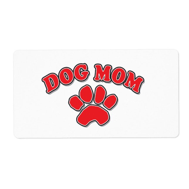 Dog Mom Label (Front)