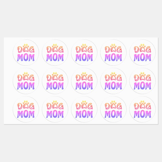 Dog Mom Labels (Sheet)