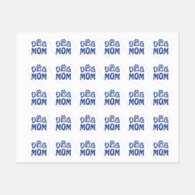Dog Mom Labels (Sheet)