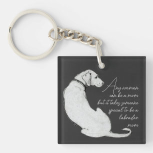 Dog Mom Labrador Keychain