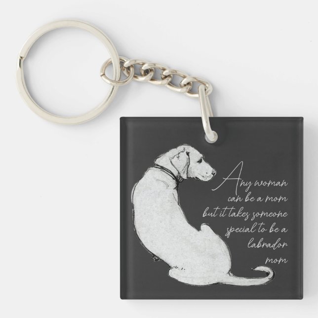 Dog Mom Labrador  Keychain (Front)