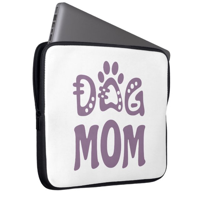 Dog Mom Laptop Sleeve (Front Right)