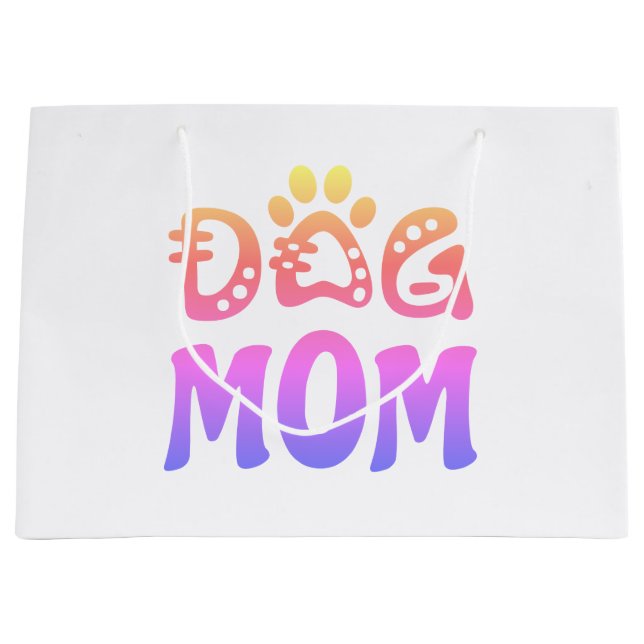Dog Mom Large Gift Bag (Front)