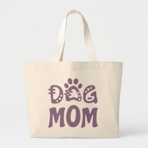 Dog Mom Large Tote Bag