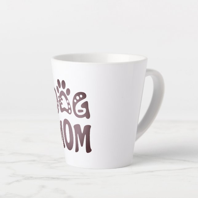 Dog Mom Latte Mug (Right Angle)