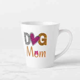 Dog Mom Leopard Print/Trending Dog Lover Gift Latte Mug