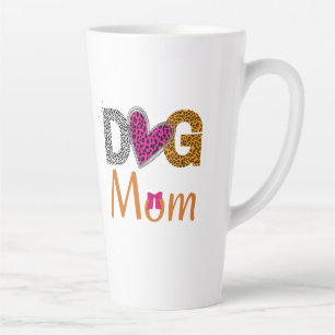Dog Mom Leopard Print/Trending Dog Lover Gift Latte Mug