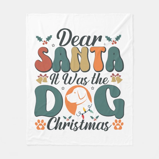 Dog Mom Life Fleece Blanket (Front)