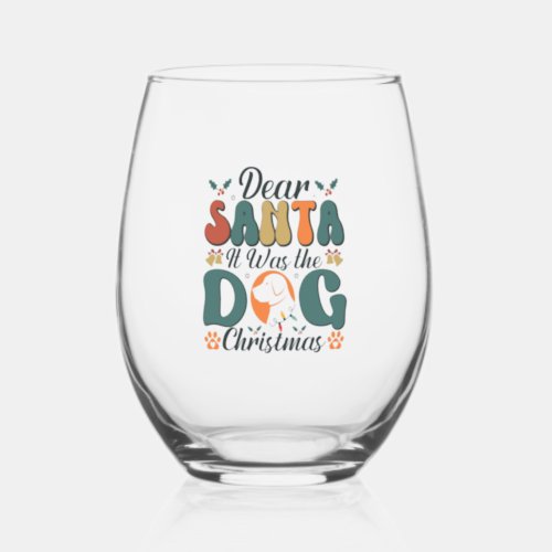 Dog Mom Life Stemless Wine Glass